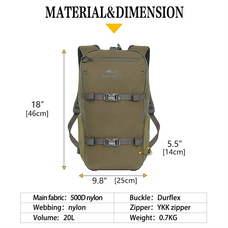 GAF 20L Lightweight Hunting Daypack (905-029) | Bow & Rifle Sling, Rain Cover | 500D Nylon Hydration Pack factory GAF 20L Lightweight Hunting Daypack (905-029) | Bow & Rifle Sling, Rain Cover | 500D Nylon Hydration Pack factory