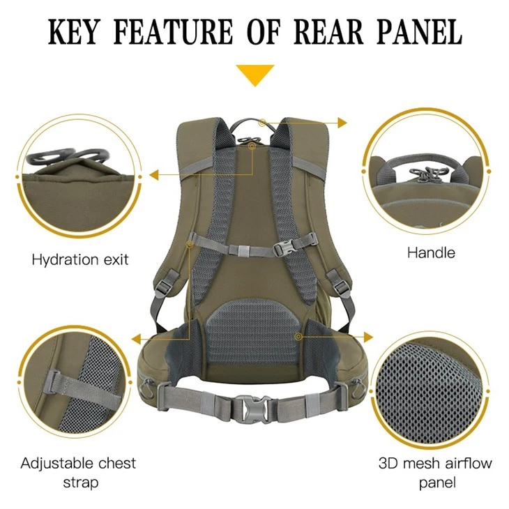 GAF Outdoor 25L Hunting Backpack | Compound Bow/Gun Carry, Hydration-Ready, 500D Nylon, DWR Protection | Modular Frame-Compatible For Big Game & Bow Hunting high quality