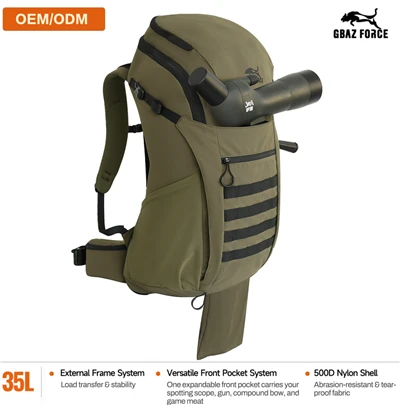 905-052# 35L Hunting Backpack With Expandable Pocket For Bow, Rifle, Scope Or Meat | GAF Outdoor
